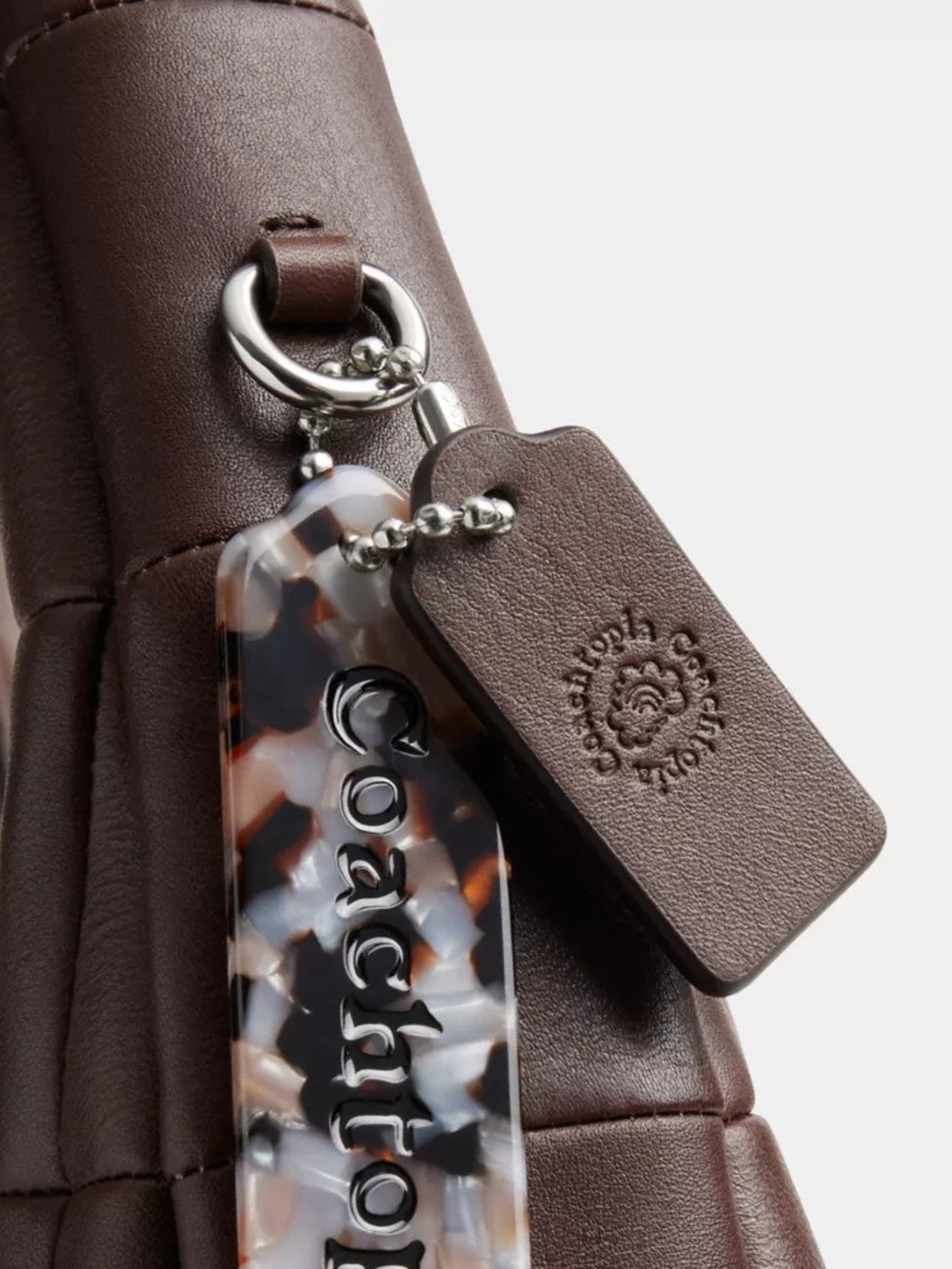 NWT! Coach Quilted Leather Large Crescent Shoulder Bag In Maple ๐ - Picture 5 of 12